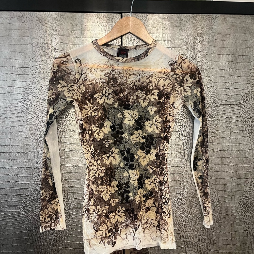 Jean Paul Gaultier Classique Mesh Top in Earthy Tones